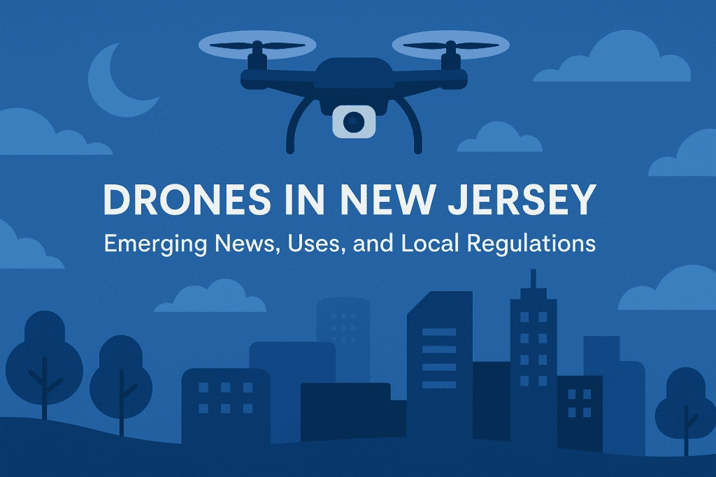 drones in new jersey emerging news, lines and local regulaions
