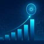 glowing digital cardano news representing blockchain innovation