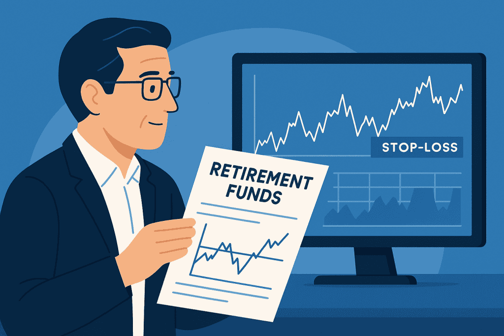 Investor using stop loss strategy for retirement funds