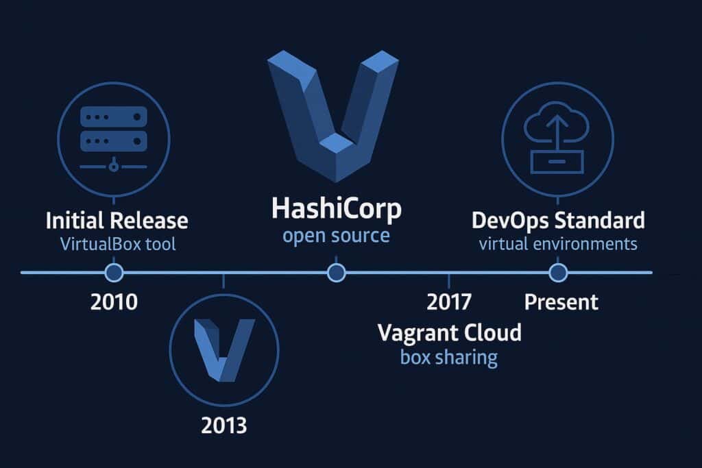 History of Vargrant showing different versions