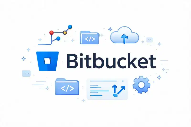 Bitbucket logo representing Git-based code collaboration and version control.