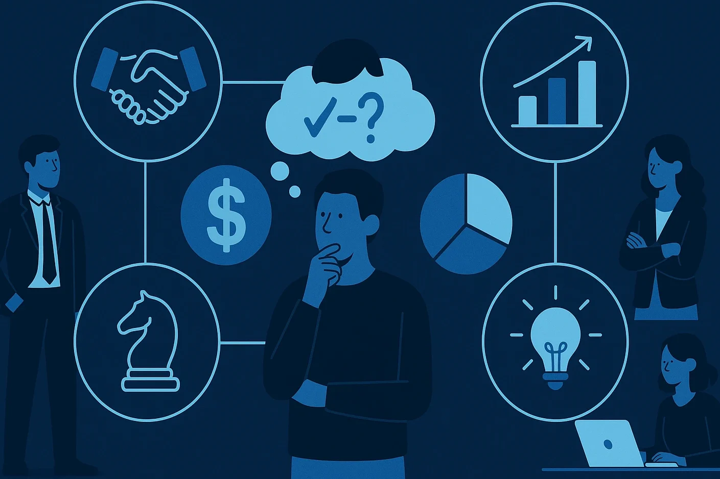 A man thinking about ways to utilize Game Theory
