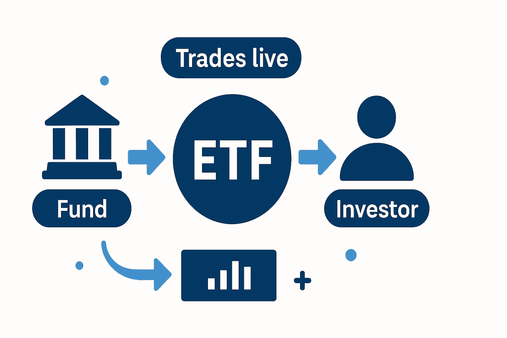Simple ETF flowchart showing live trading process.