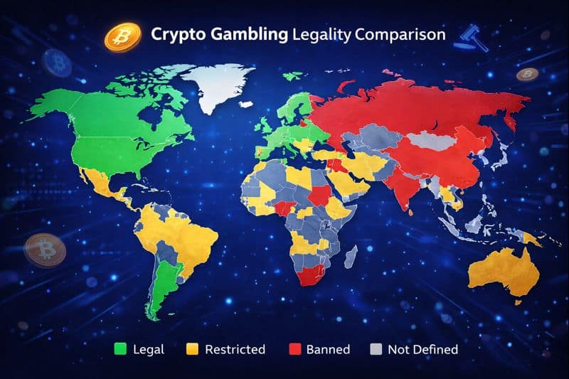 country based crypto gambling legality comparison map