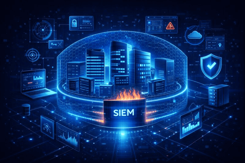 Enterprise network shielded by layered cybersecurity systems