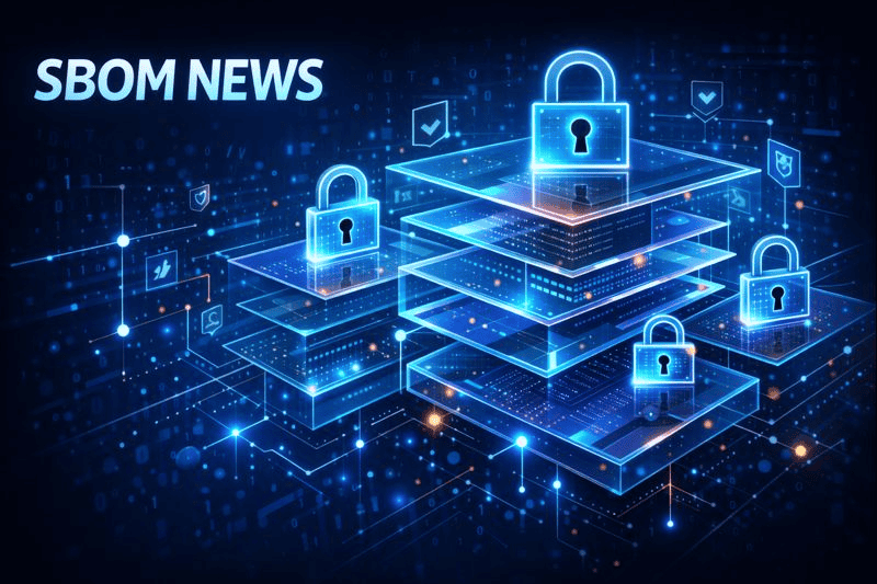 Transparent software layers with glowing digital locks