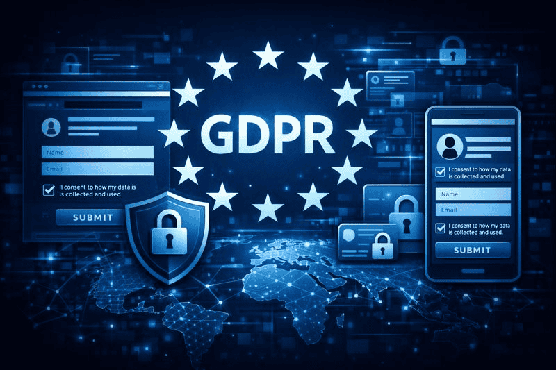 GDPR consent forms with secure user data submission