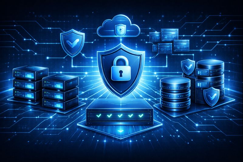 Casino site backend infrastructure illustrating system reliability and data protection layers