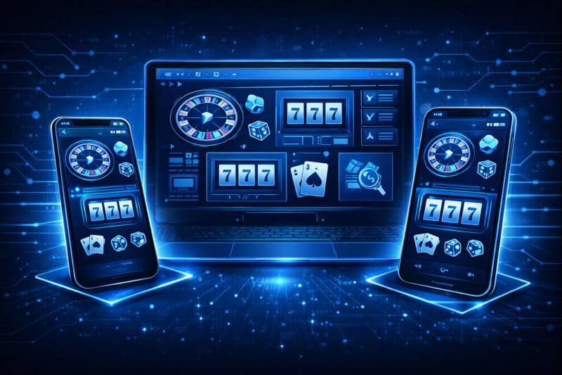 Casino site mobile technology adapting gameplay layout to different screen sizes