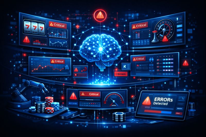 Casino Site AI monitoring system detecting performance and stability issues