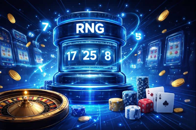Casino Site RNG generating random numbers for digital game outcomes