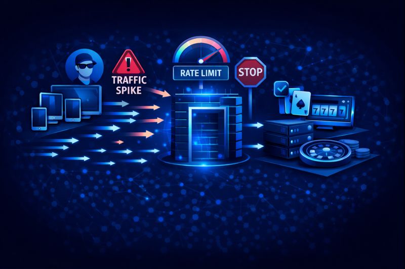 Casino site rate limiting preventing system overload during traffic spikes