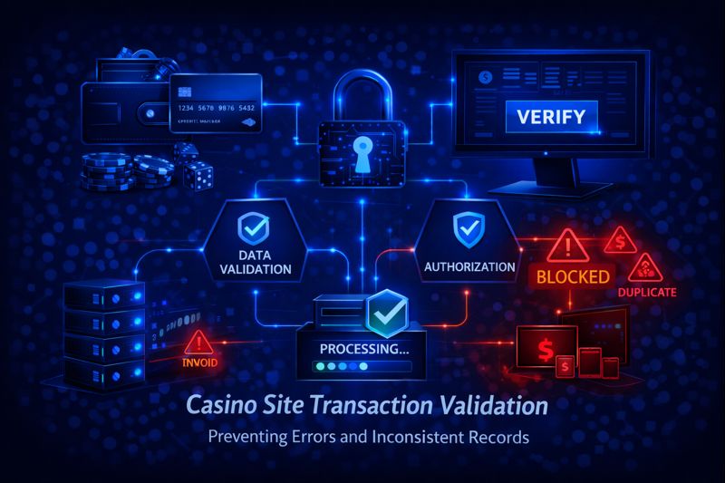 Casino site transaction validation blocking duplicate or invalid transactions