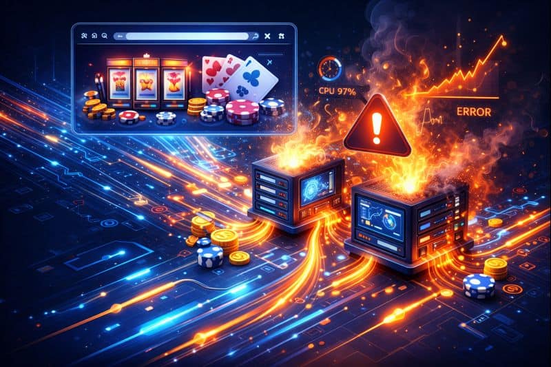 Casino site traffic spike affecting platform performance