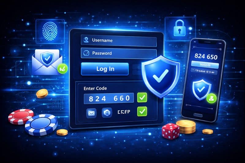 Account authentication systems used for casino site logins