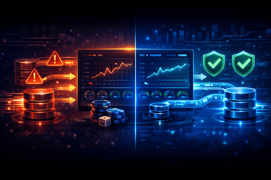 High traffic casino site performance before and after optimization