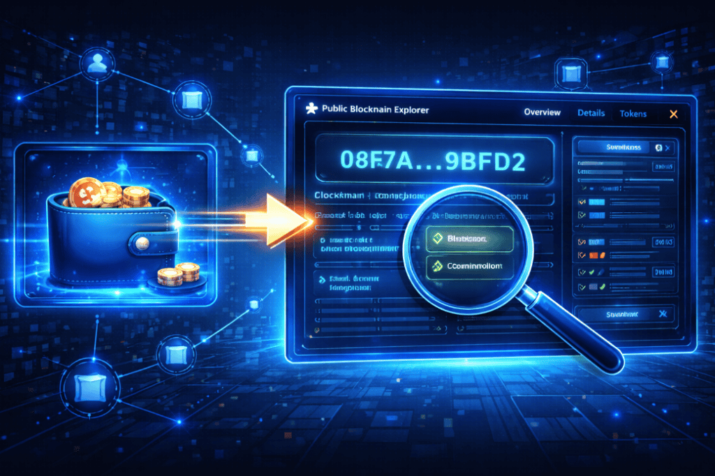 Casino site blockchain transaction hash checked on a public ledger explorer