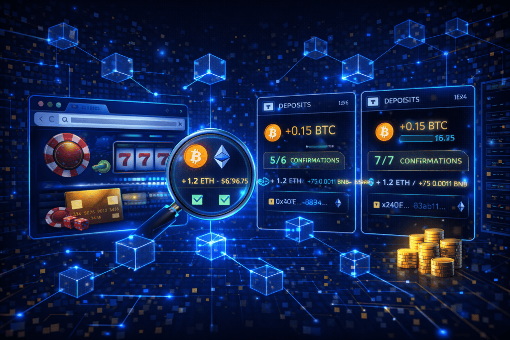 카지노 사이트 멀티 크립토 입금 대기 중 - 네트워크별 확인 임계값 대기