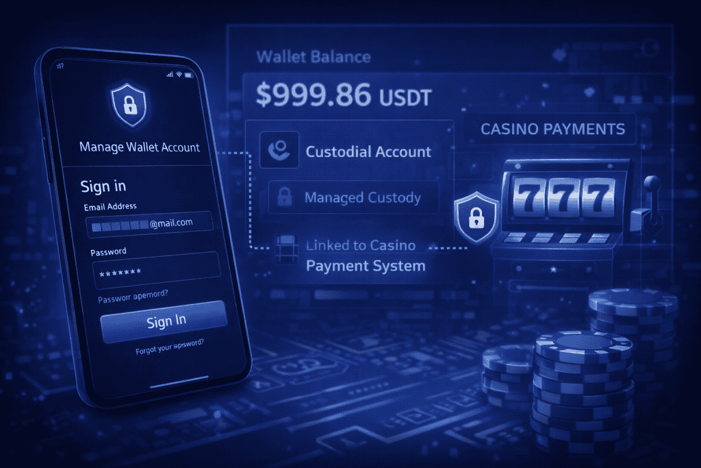 신원 확인 절차가 포함된 서비스 제공업체 관리형 암호화폐 지갑의 계정 복구 화면