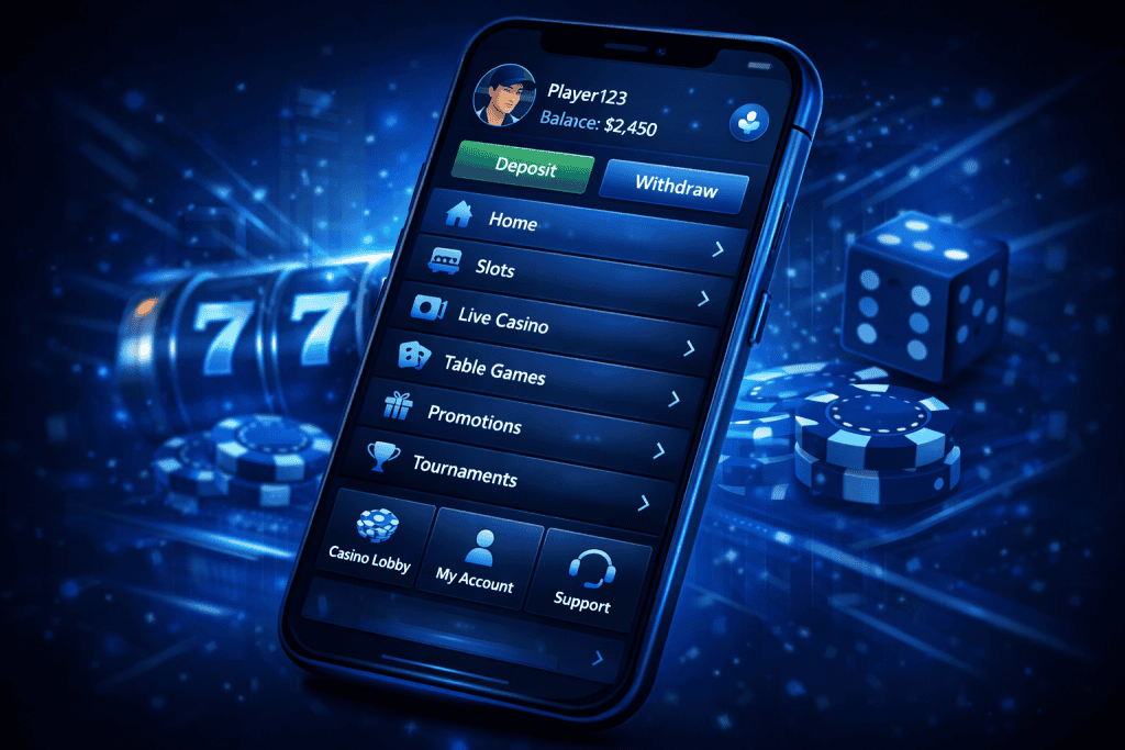 Responsive Casino Site UX on smartphone with readable buttons and fast-loading layout