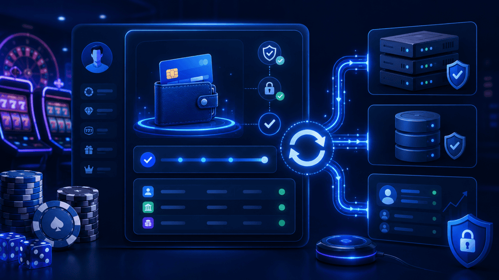 Casino site deposit processing synchronizing payment records with backend account systems