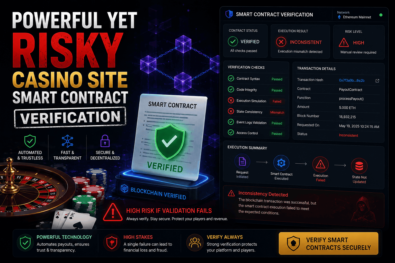 Powerful Yet Risky Casino Site Smart Contract Verification
