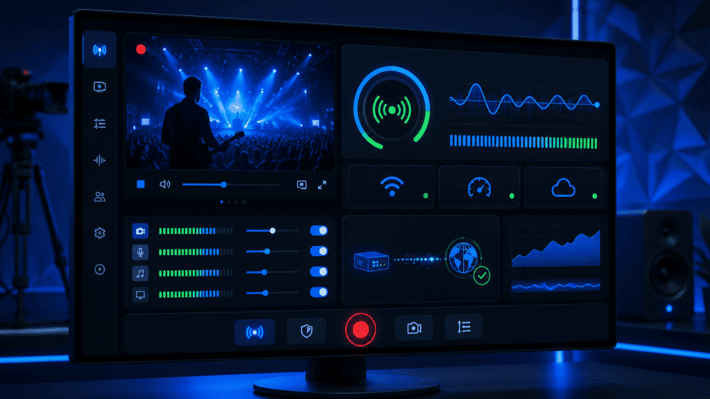 Live video stream settings showing low latency delivery status