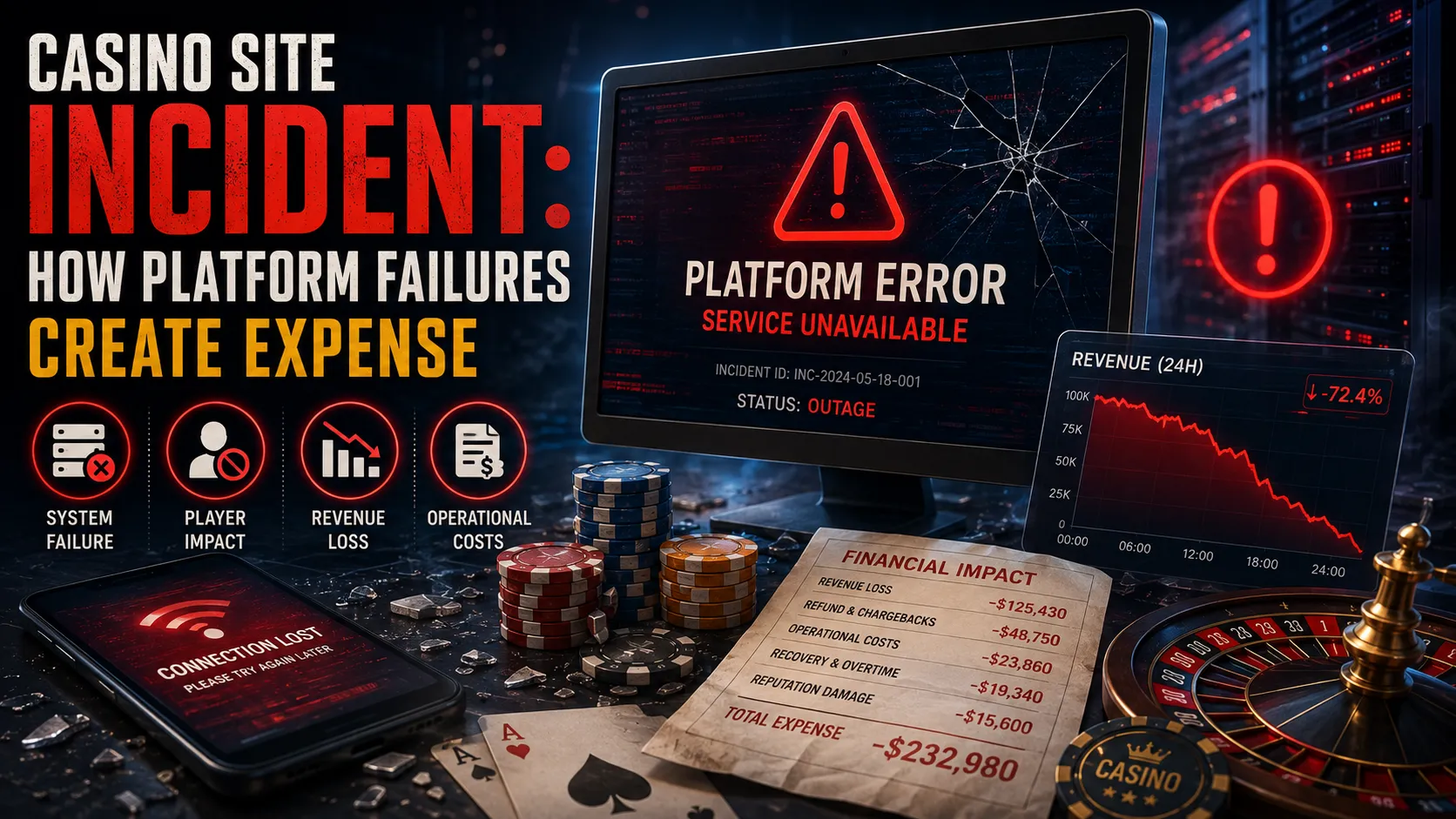 Casino Site Incident: How Platform Failures Create Expense